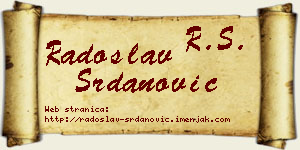 Radoslav Srdanović vizit kartica
